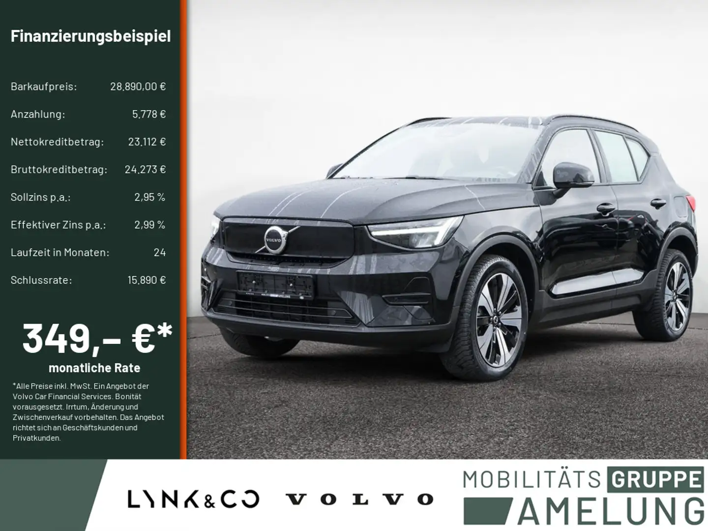 Volvo XC40 P8 Core Recharge Pure Electric aus 1.Hand Schwarz - 1