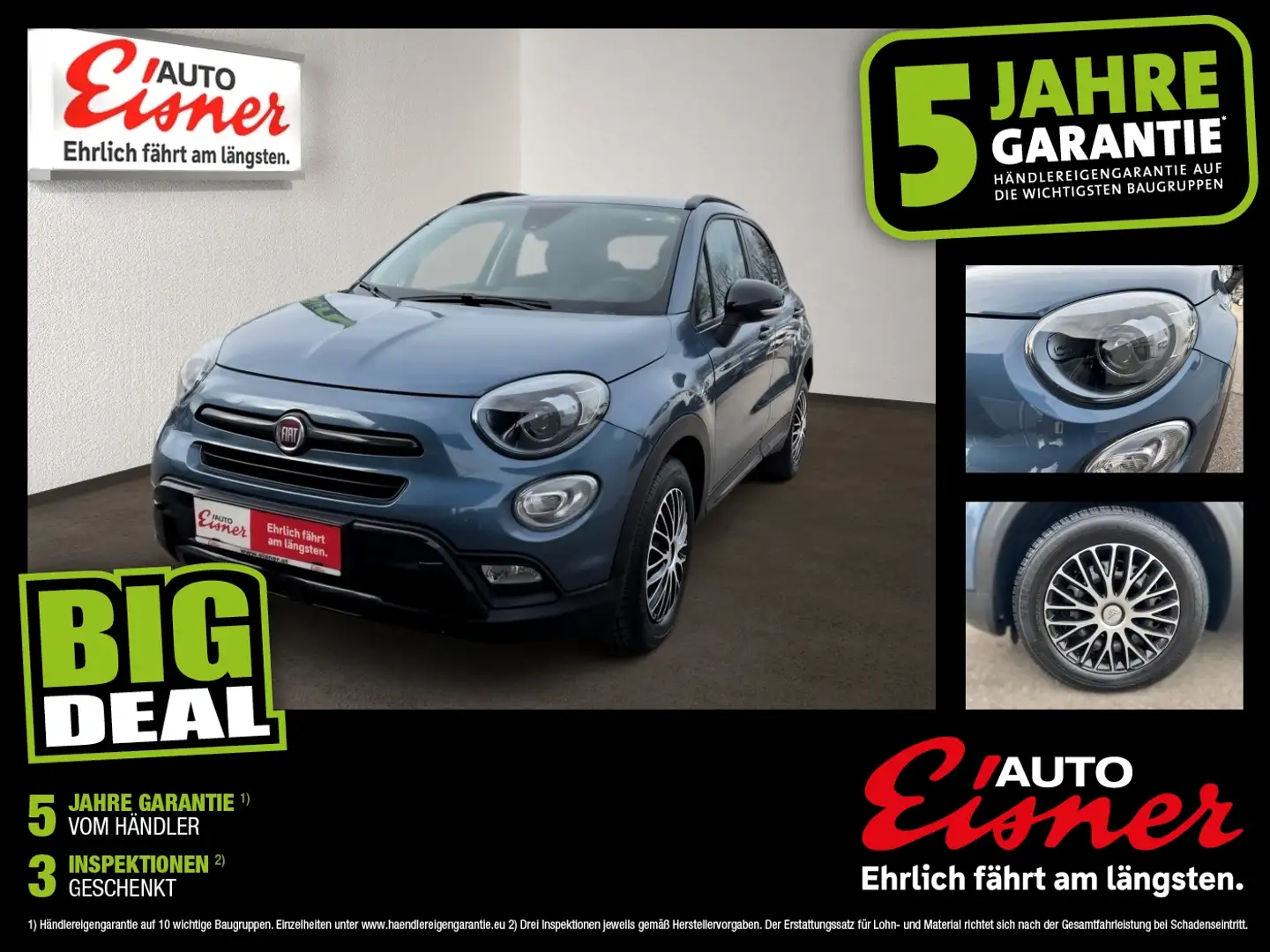 Fiat 500X Off-Road Look 16 Blauw - 1