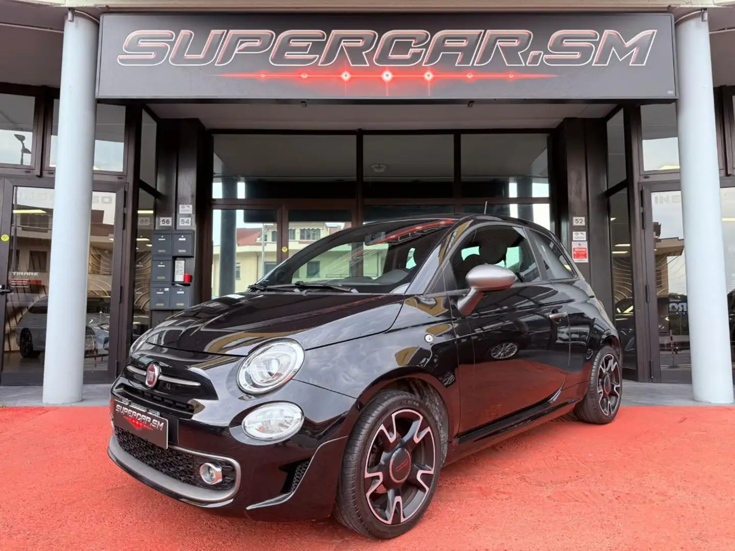 Fiat 500 1.2 S PELLE VETRI OSCURATI 16 GARANZIA Zwart - 1