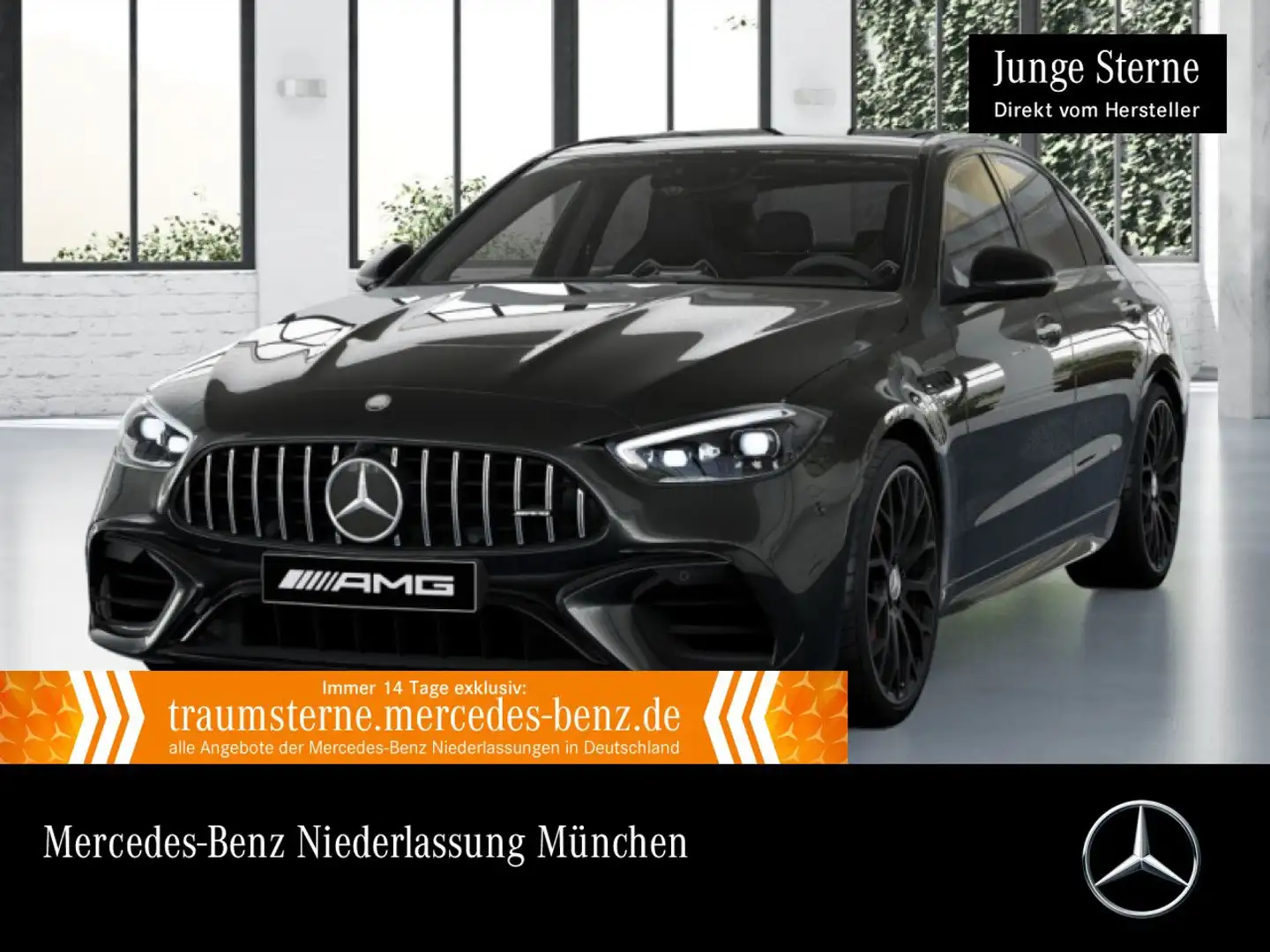 Mercedes-Benz C 63 AMG C 63 S E NIGHT+DRIVERS+PANO+360+BURMESTER+KEYLESS Grau - 1