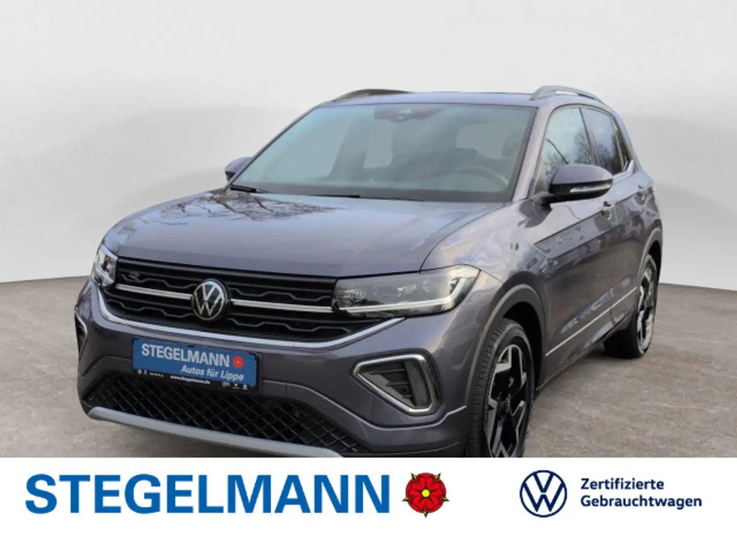 Volkswagen T-Cross 1.0 TSI DSG R-Line *Matrix-LED*App-Conne Grau - 1