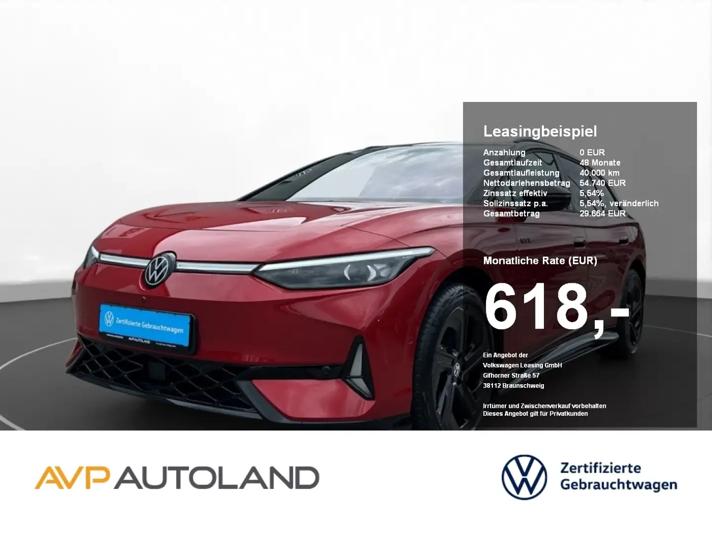 Volkswagen ID.7 Tourer GTX 4MOTION | AHK | ACC | NAVI | Rot - 1