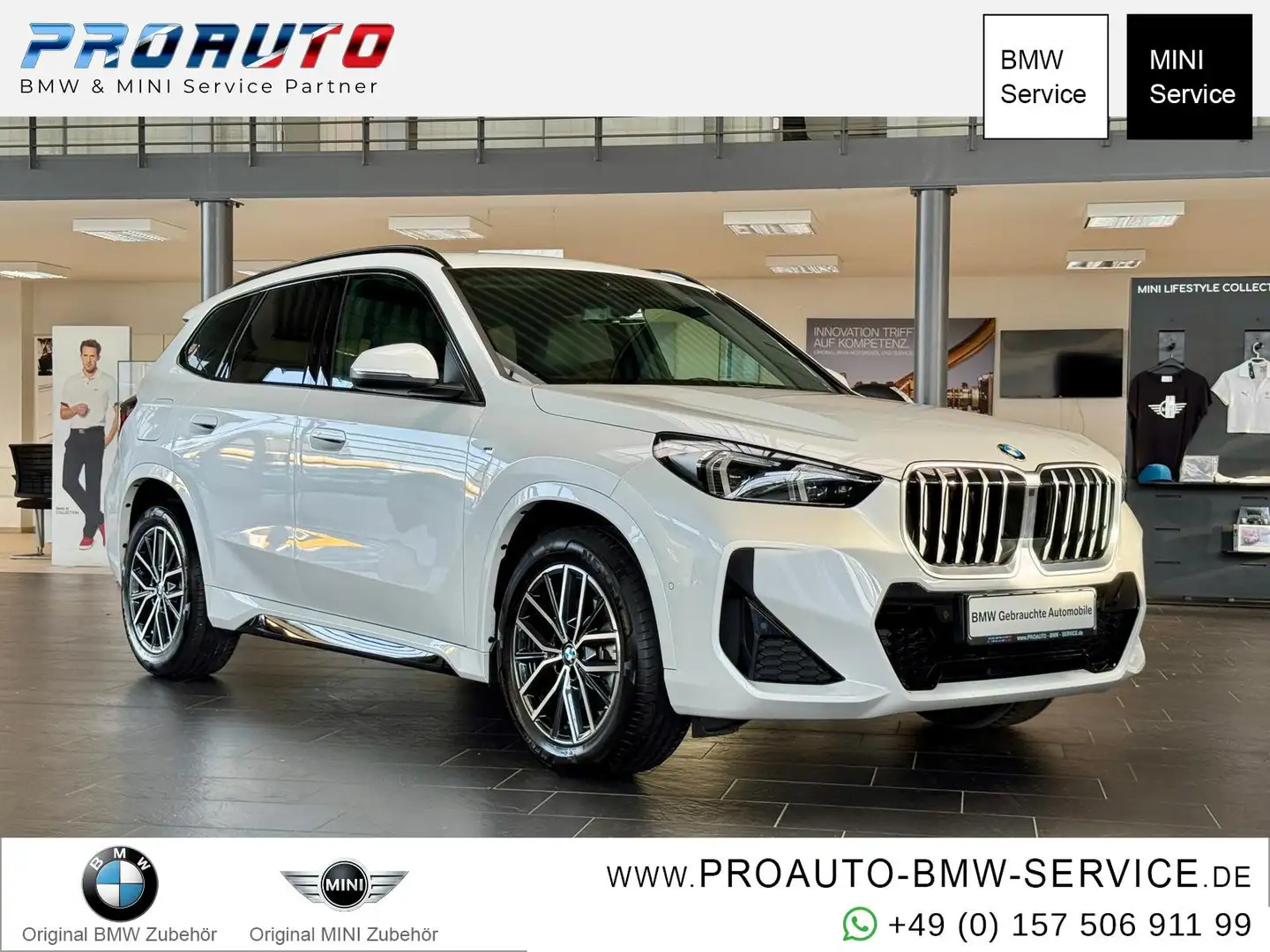BMW X1 18i sDrive M Sport A-LED/AHK/Komf.Zg/RFK Weiß - 1