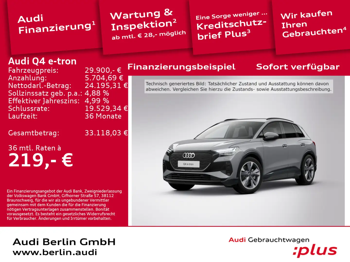 Audi Q4 e-tron Q4 40 e-tron RFK PDC NAVI MATRIX VIRTUAL SITZHZG Grau - 1