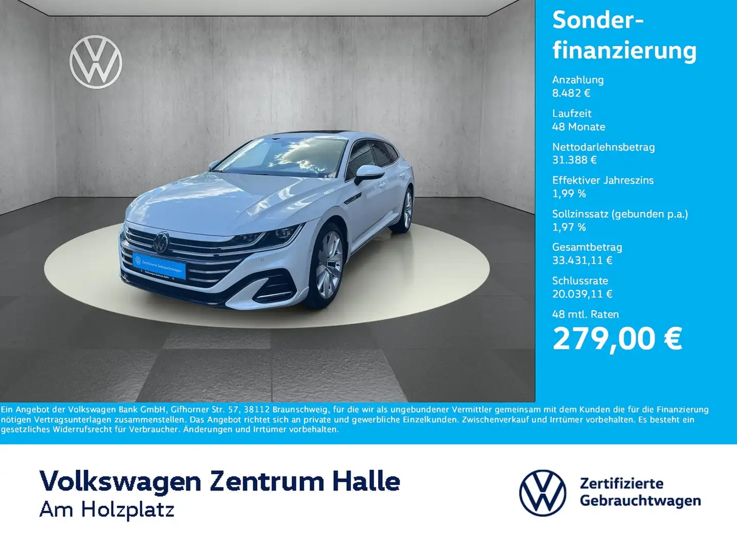 Volkswagen Arteon Shooting Brake 2,0 l TSI R-Line DSG Blanc - 1