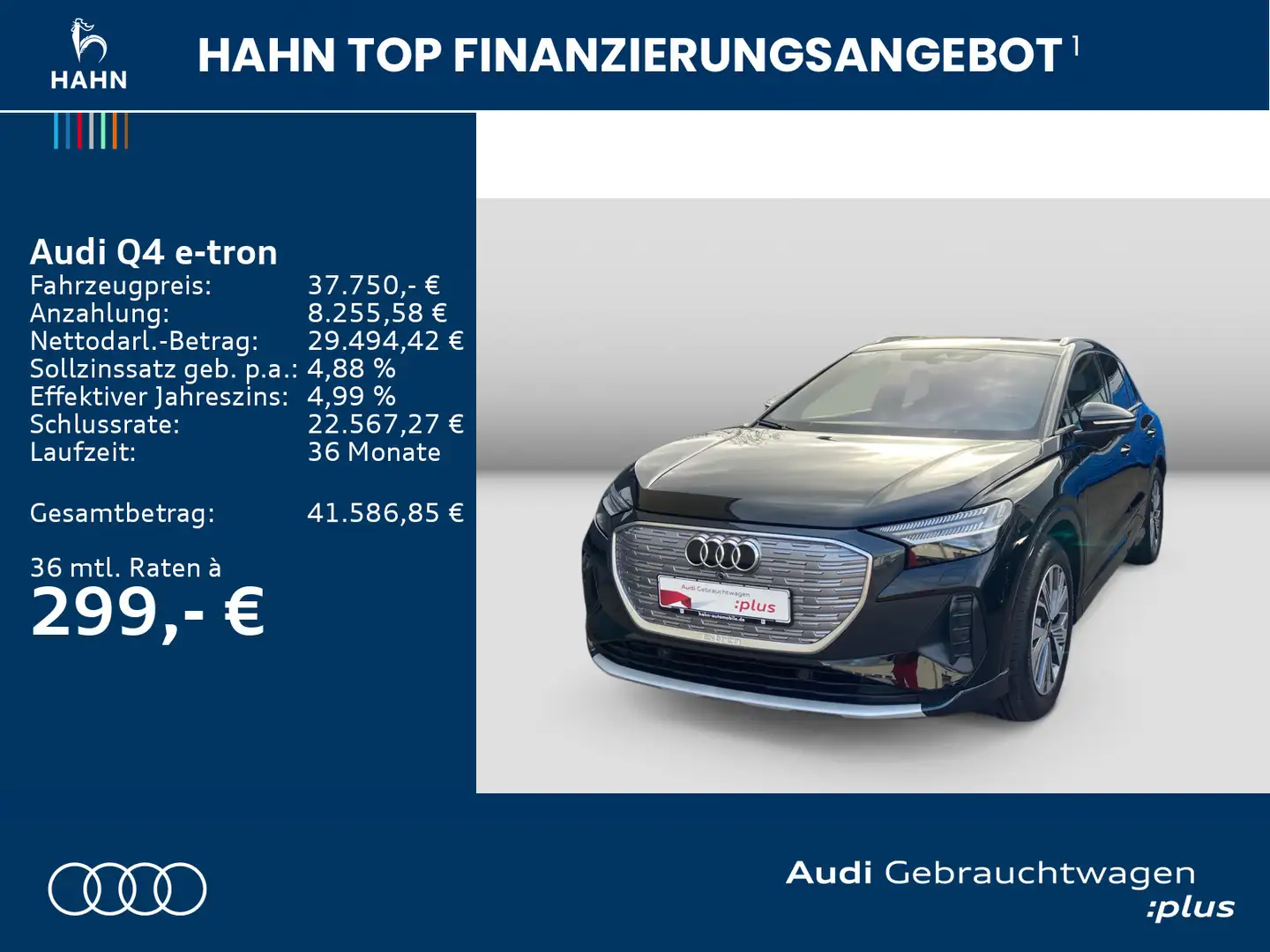 Audi Q4 e-tron 40 S-trc HUD Pano Matrix Virtual Navi Schwarz - 2