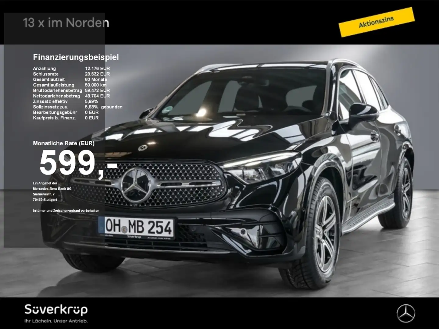 Mercedes-Benz GLC 200 4M AMG SPUR AHK DISTR 360 PDC SHZ MEMO Schwarz - 1