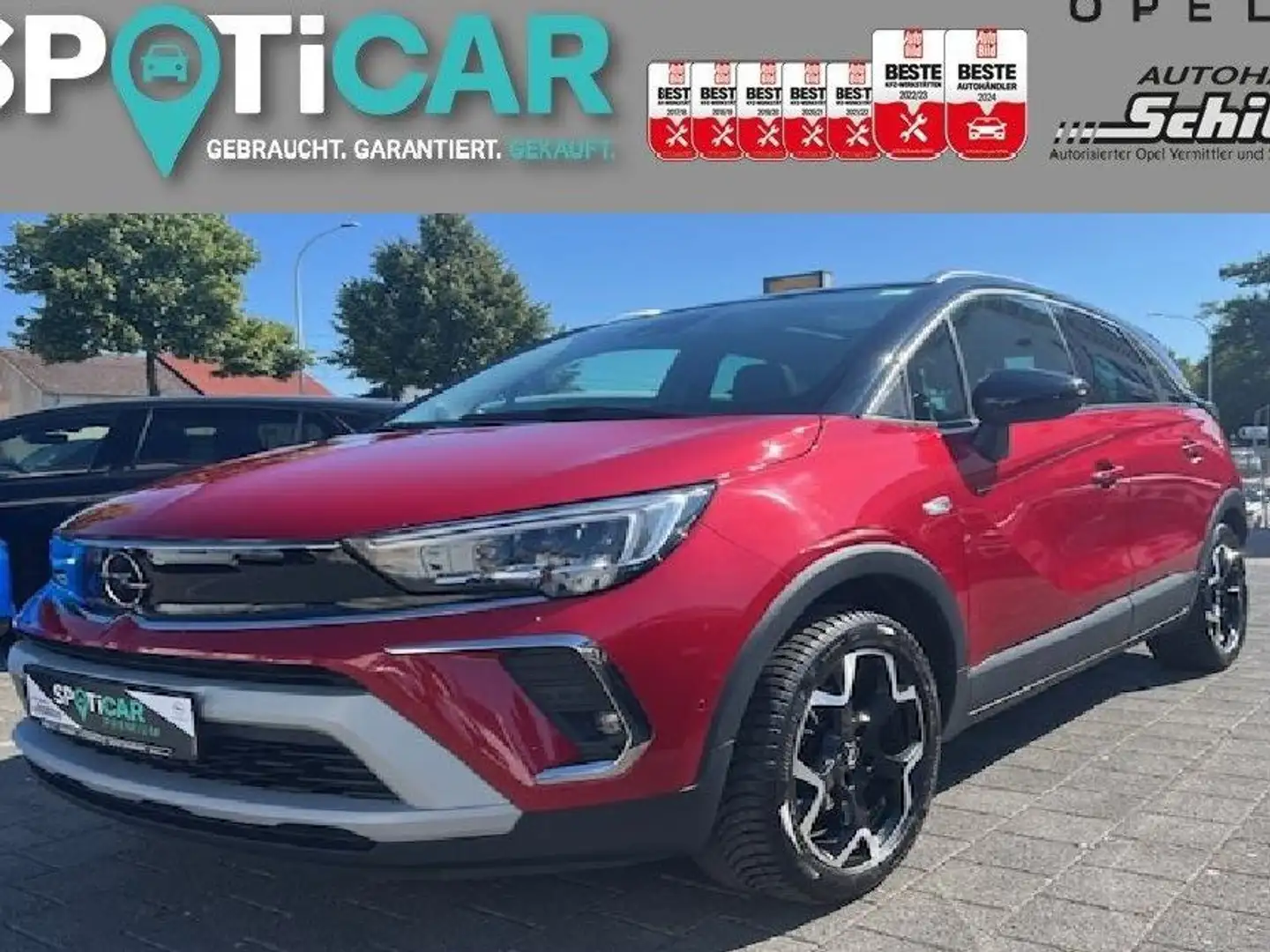 Opel Crossland 1.2 Turbo Automatik Ultimate HeadUp Rouge - 1