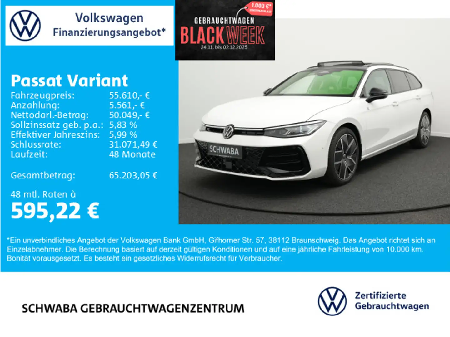 Volkswagen Passat Variant R-Line 2.0 TDI 4M *StdHz*AHK*19"* Weiß - 1