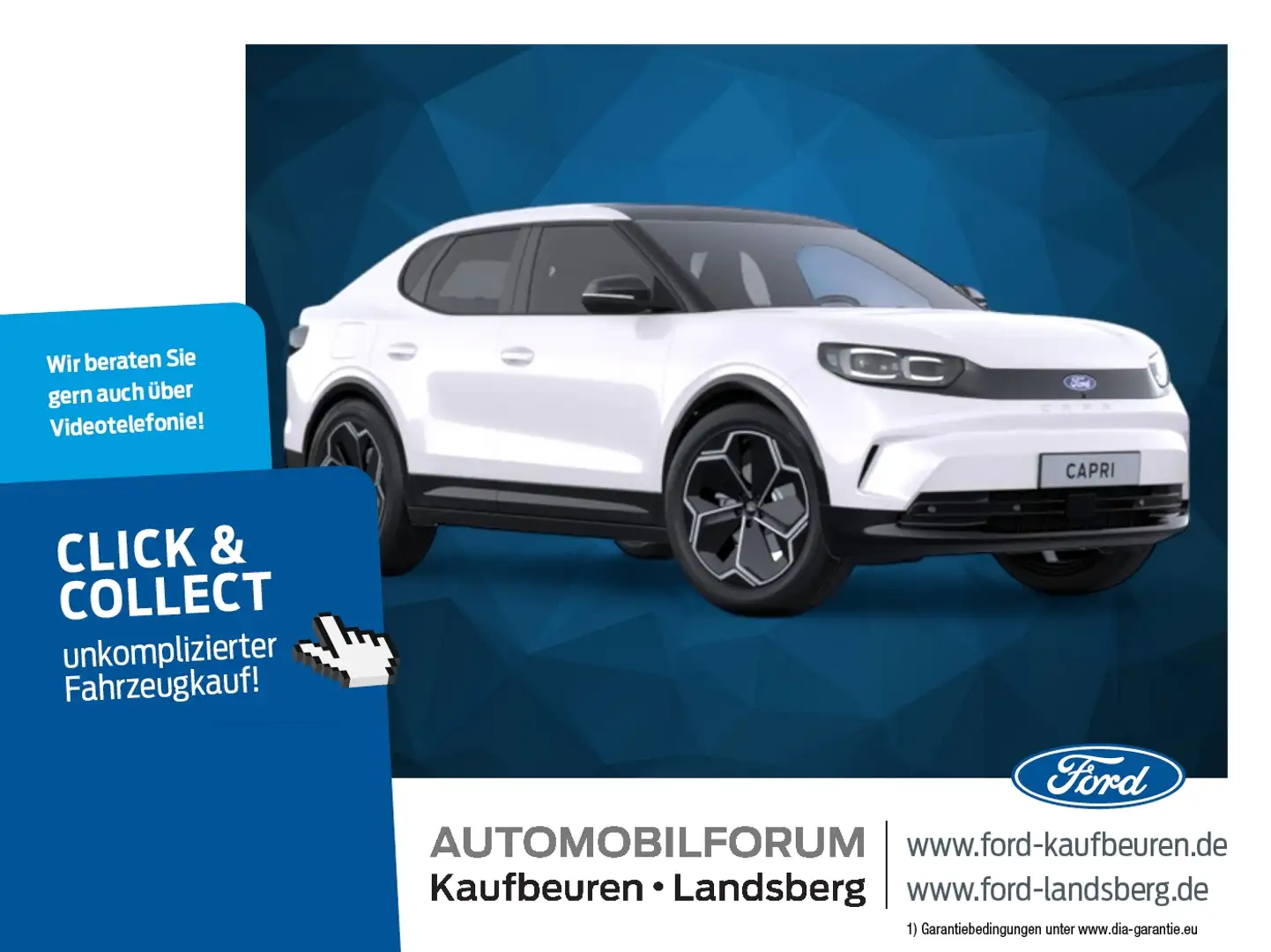 Ford Capri PREMIUM Ext. Range | Pano | Wärmepumpe | AHK Biały - 1