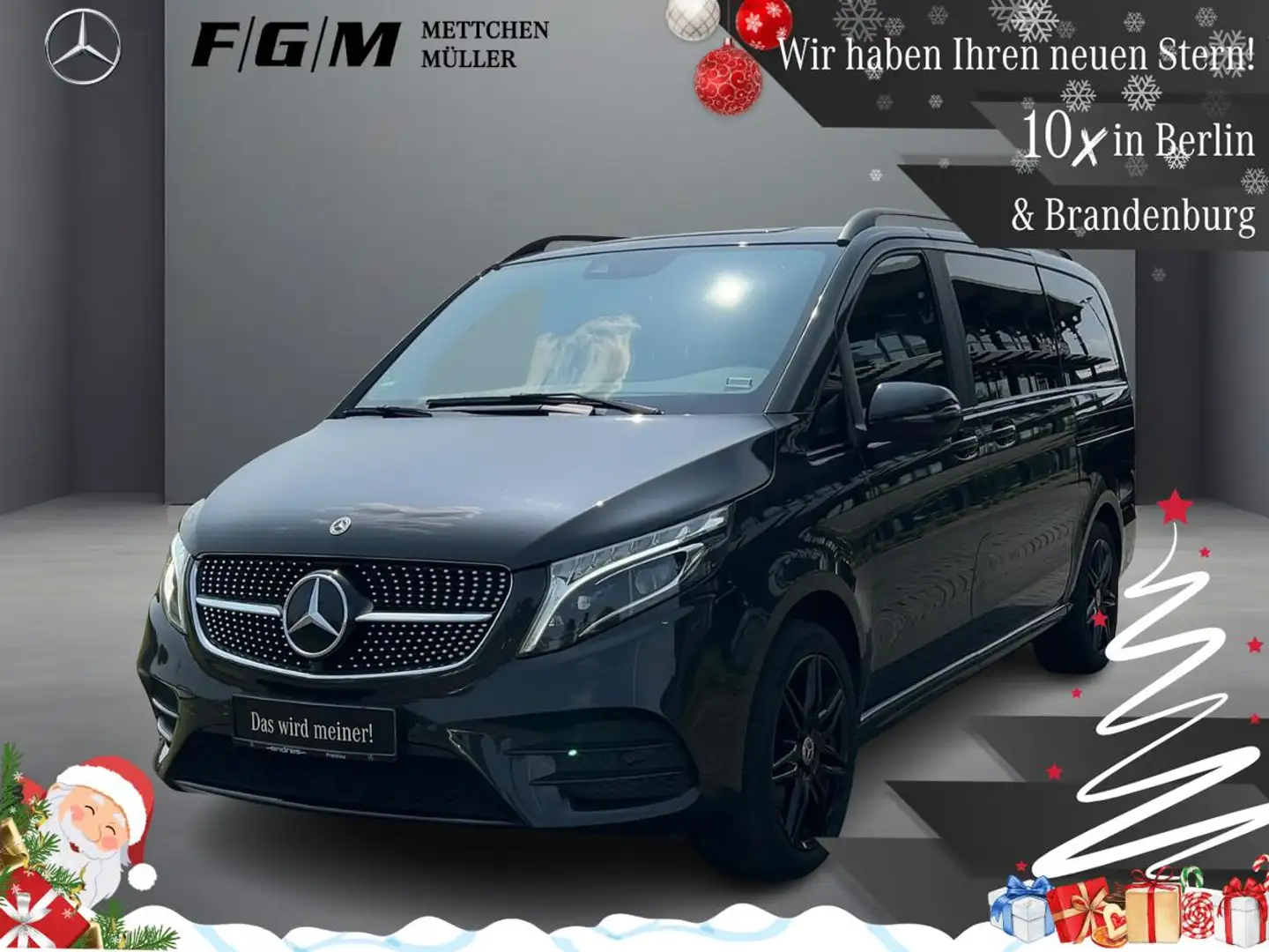 Mercedes-Benz V 300 d 4M Burm|TWA|360|AHK|CarPlay|Night| Gris - 1