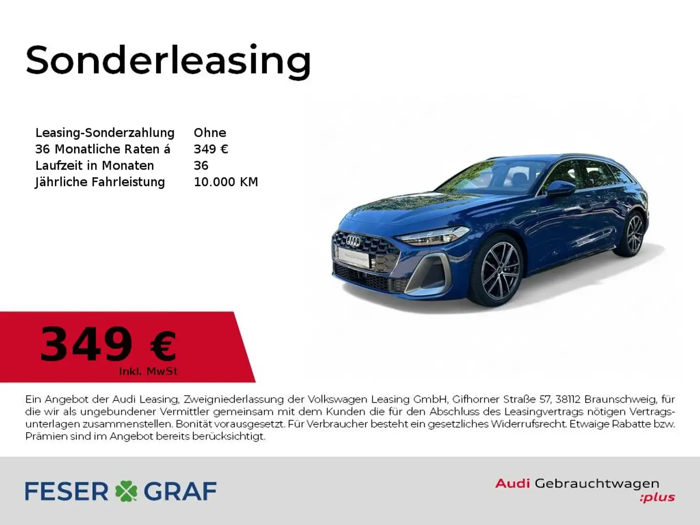 Audi A5 Avant S line 35 TFSI MatrixLED/AVZ/360°/Tech+ Bleu - 1