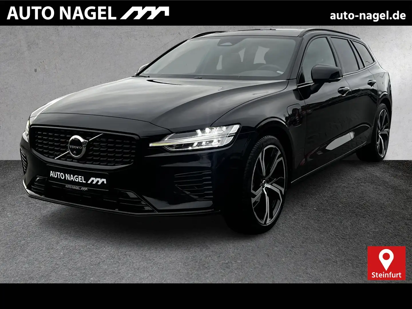 Volvo V60 V60 Recharge T6 Plus Dark PANO|19"|360°|LED|H&K| Schwarz - 1