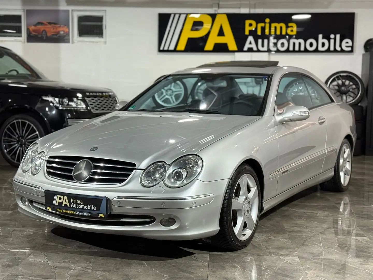 Mercedes-Benz CLK 500 Coupe / Keyless Distronic Xenon Memory Silber - 1