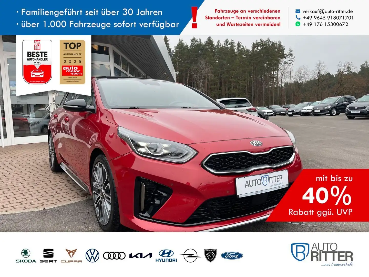 Kia ProCeed / pro_cee'd ProCeed pro_cee'd 1.6 CRDi GT-Line Schiebedac... Rouge - 1