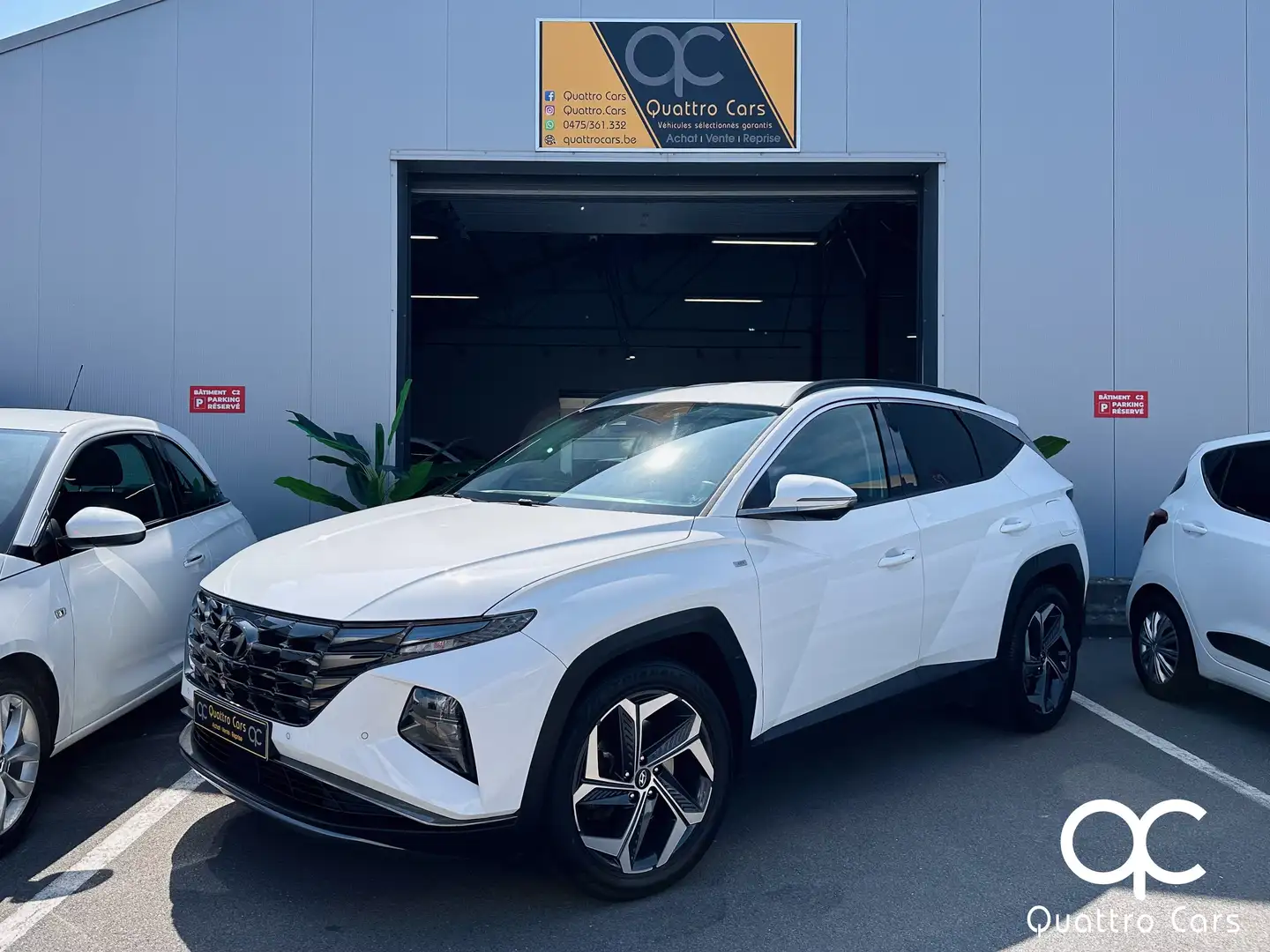 Hyundai TUCSON 1.6 Diesel MHEV - Boite auto - Shine - Cuir Blanco - 2