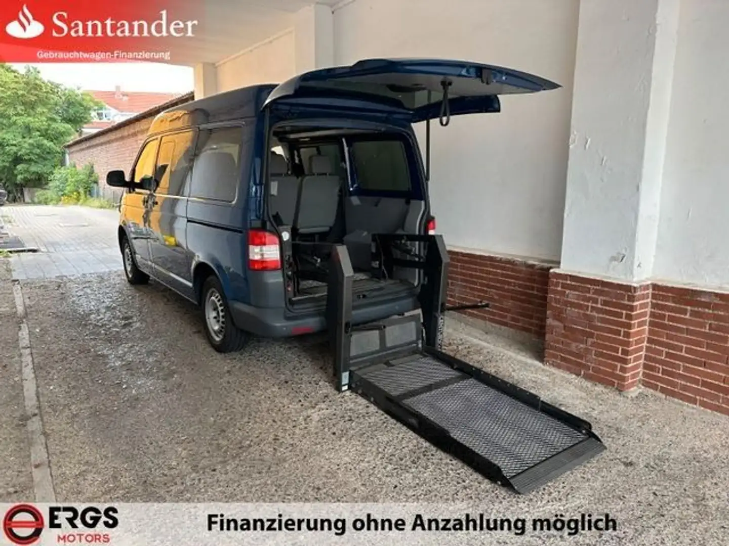 Volkswagen T5 Mittelhochdach "Rollstuhllift,Standh" Blau - 1