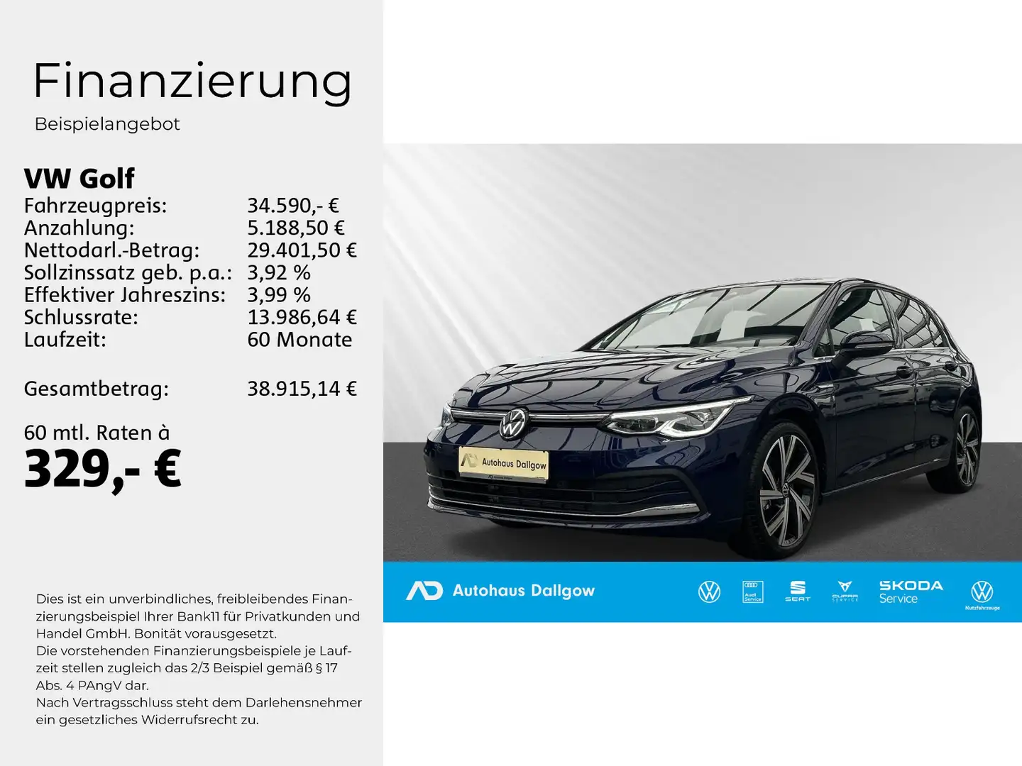 Volkswagen Golf VIII "Style" 1.5 eTSI 150PS DSG ACC LED PDC Blau - 2