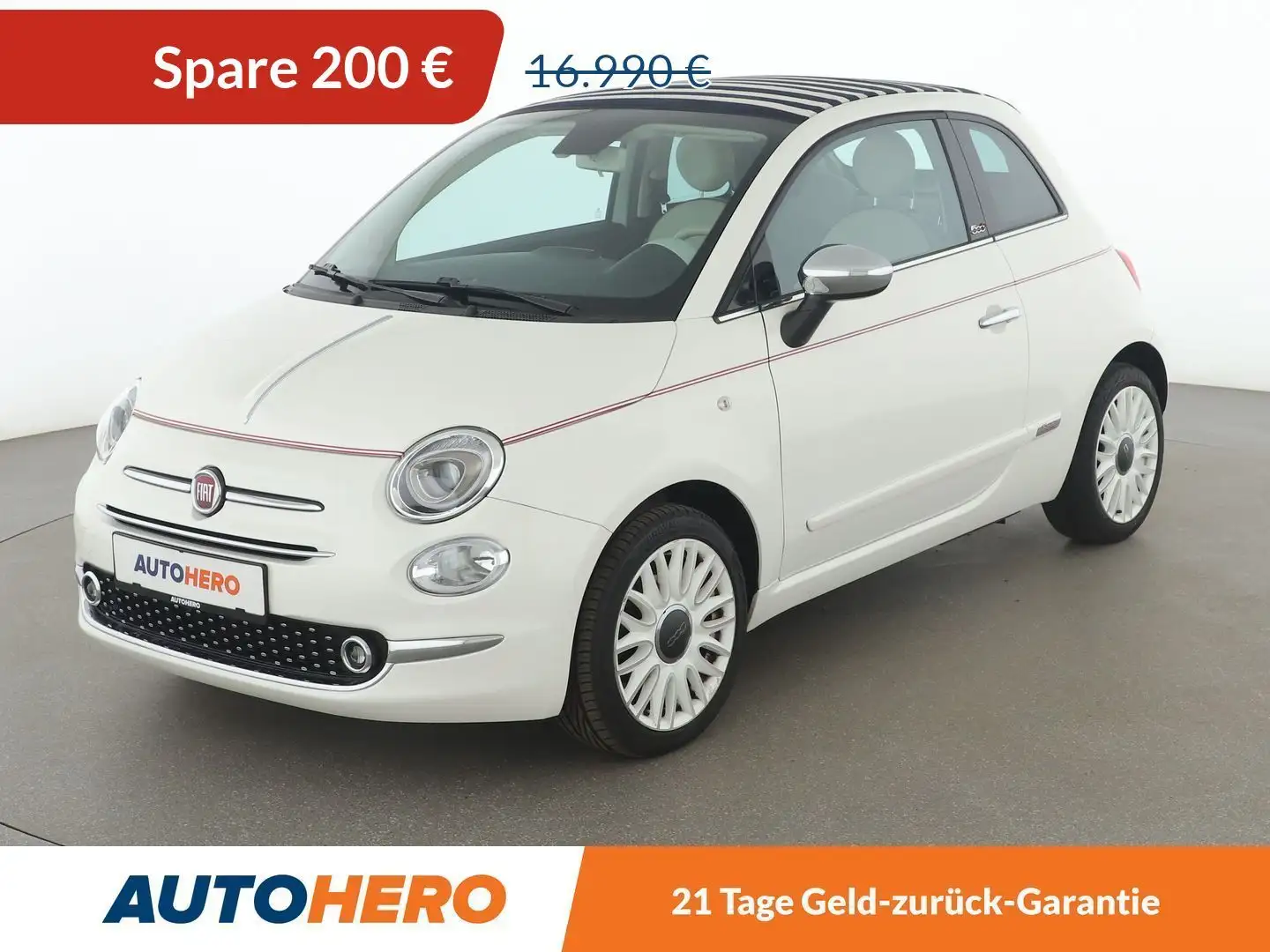Fiat 500C 1.2 DolceVita Aut.*CABRIO*PDC*KLIMA*WENIG-KM* Grau - 1