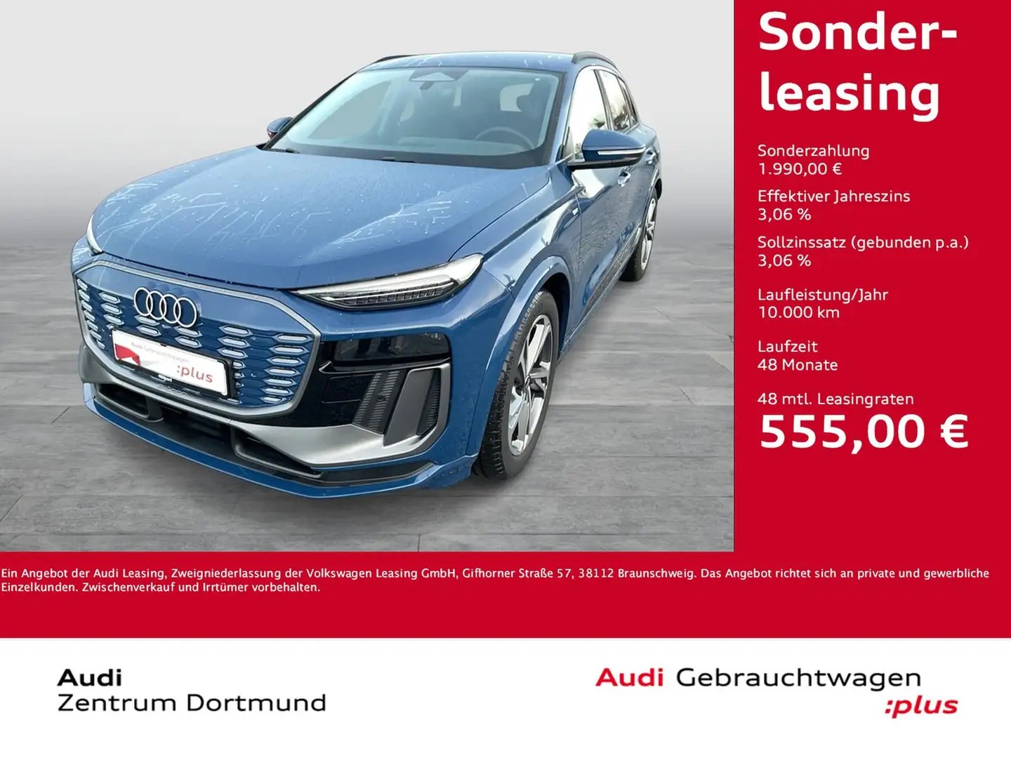 Audi Q6 e-tron performance S LINE B&O 360CAM ACC LM20 Blau - 1