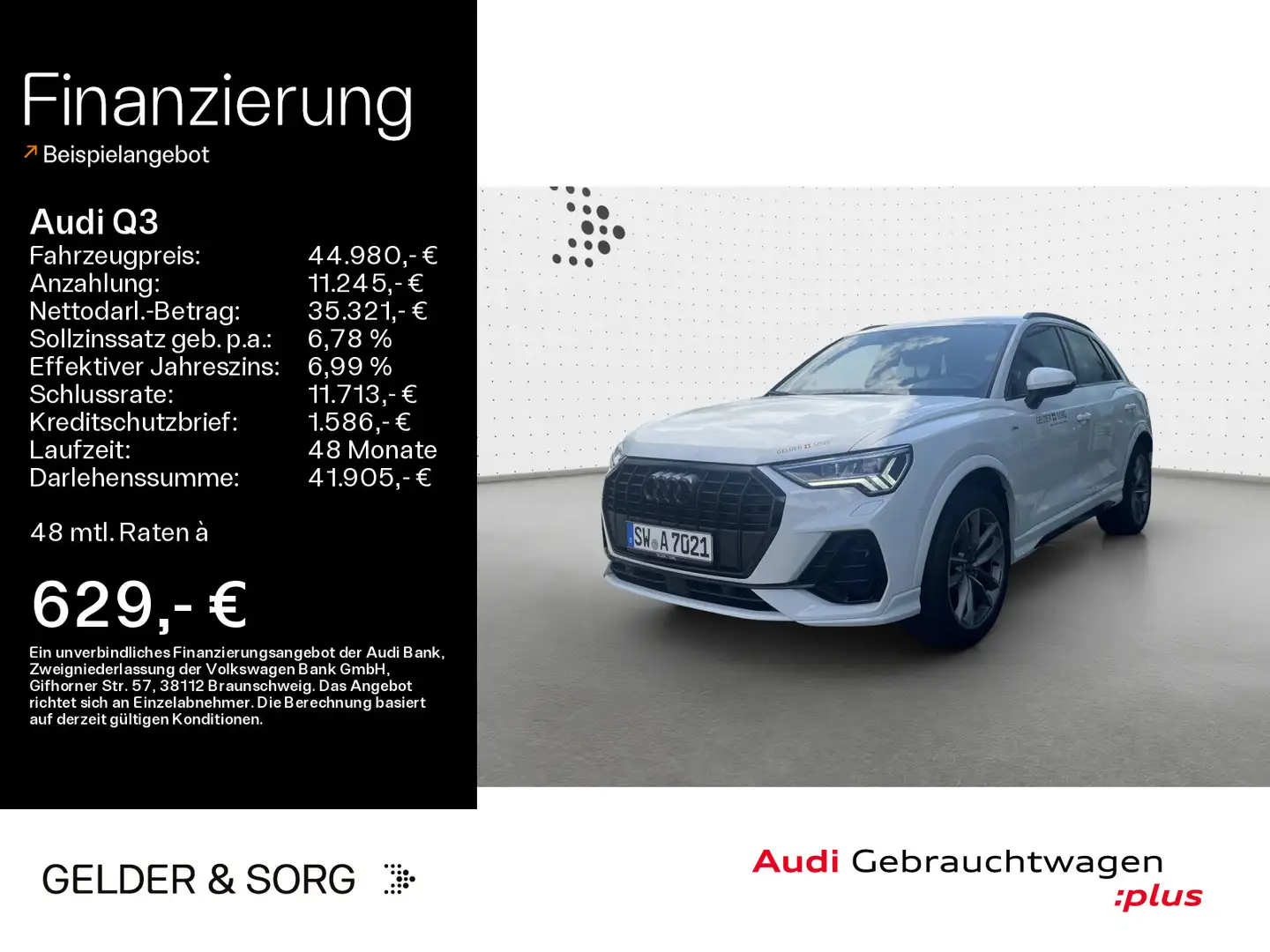 Audi Q3 S line 35 TDI AHK*RFK*LED*Navi*Sound*Virtual Weiß - 1