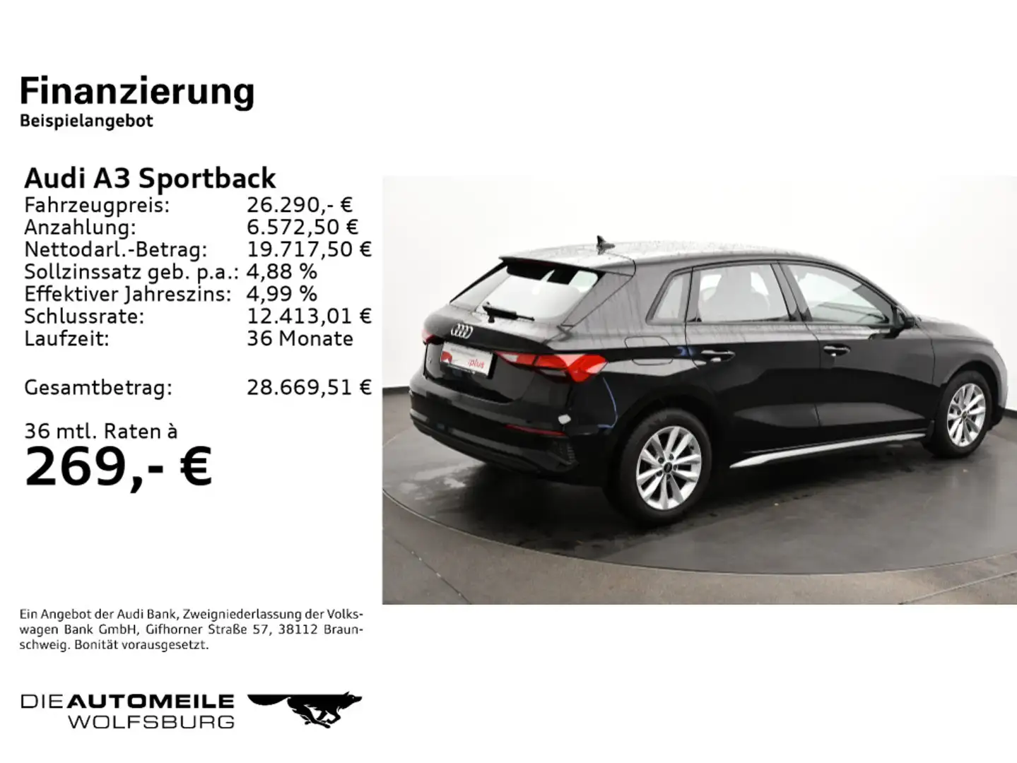 Audi A3 35 TFSI S tronic SITZHZ/LED/VIRTUAL Schwarz - 2