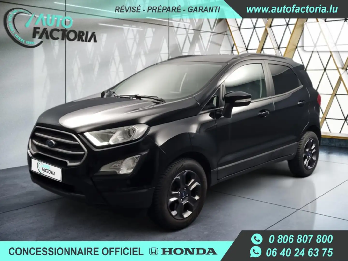 Ford EcoSport 1.0 ECOBOOST 125cv +GPS+RADAR+S.CHAUFF+Opts Noir - 1