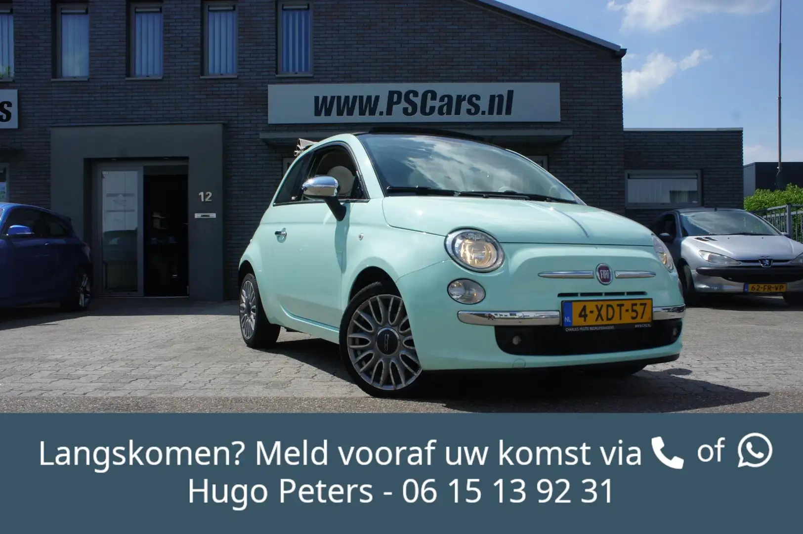 Fiat 500C 0.9 TwinAir Turbo Cabrio Cult Clima|Leder|Navi|PDC Groen - 1