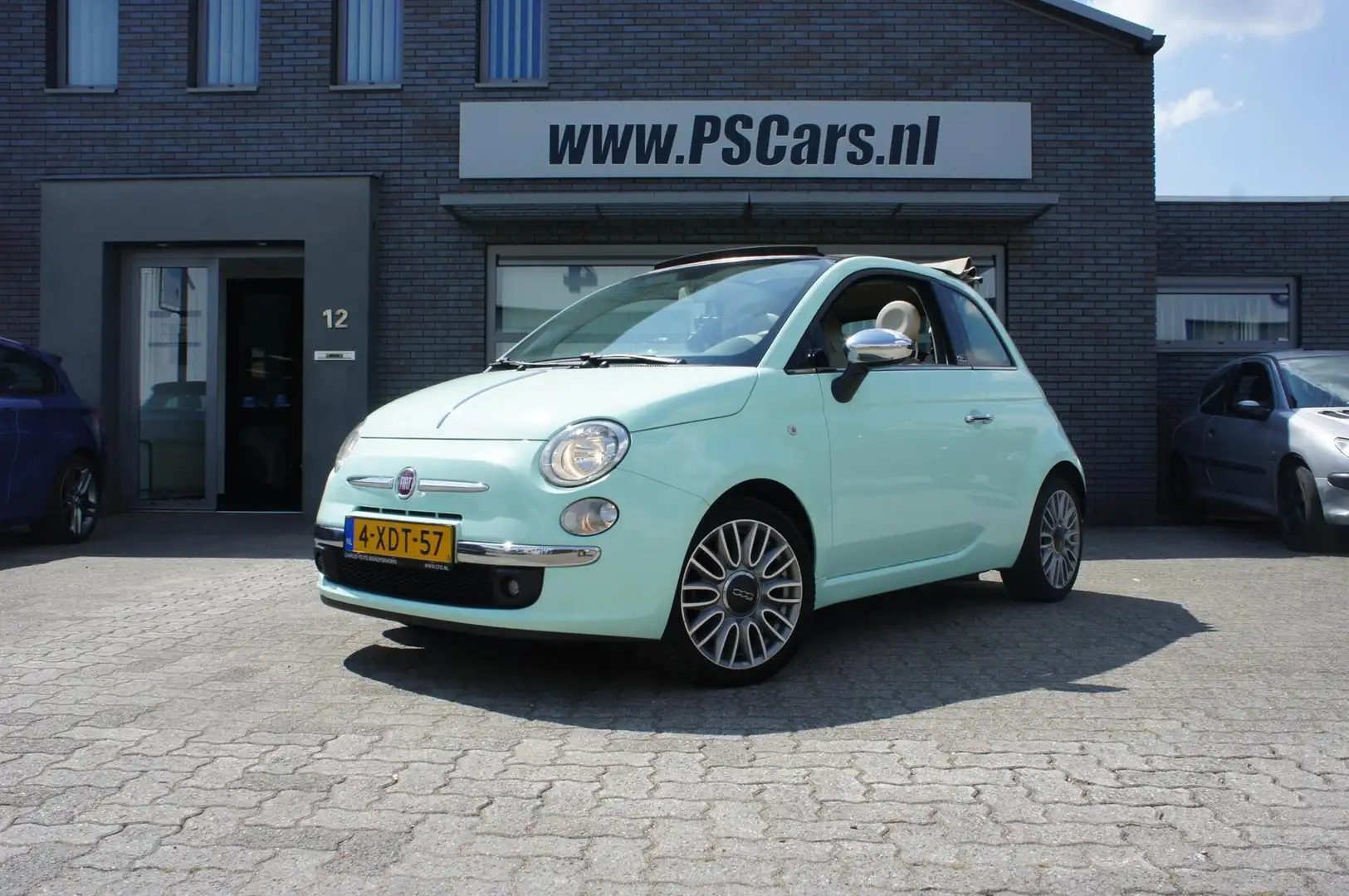 Fiat 500C 0.9 TwinAir Turbo Cabrio Cult Clima|Leder|Navi|PDC Groen - 2