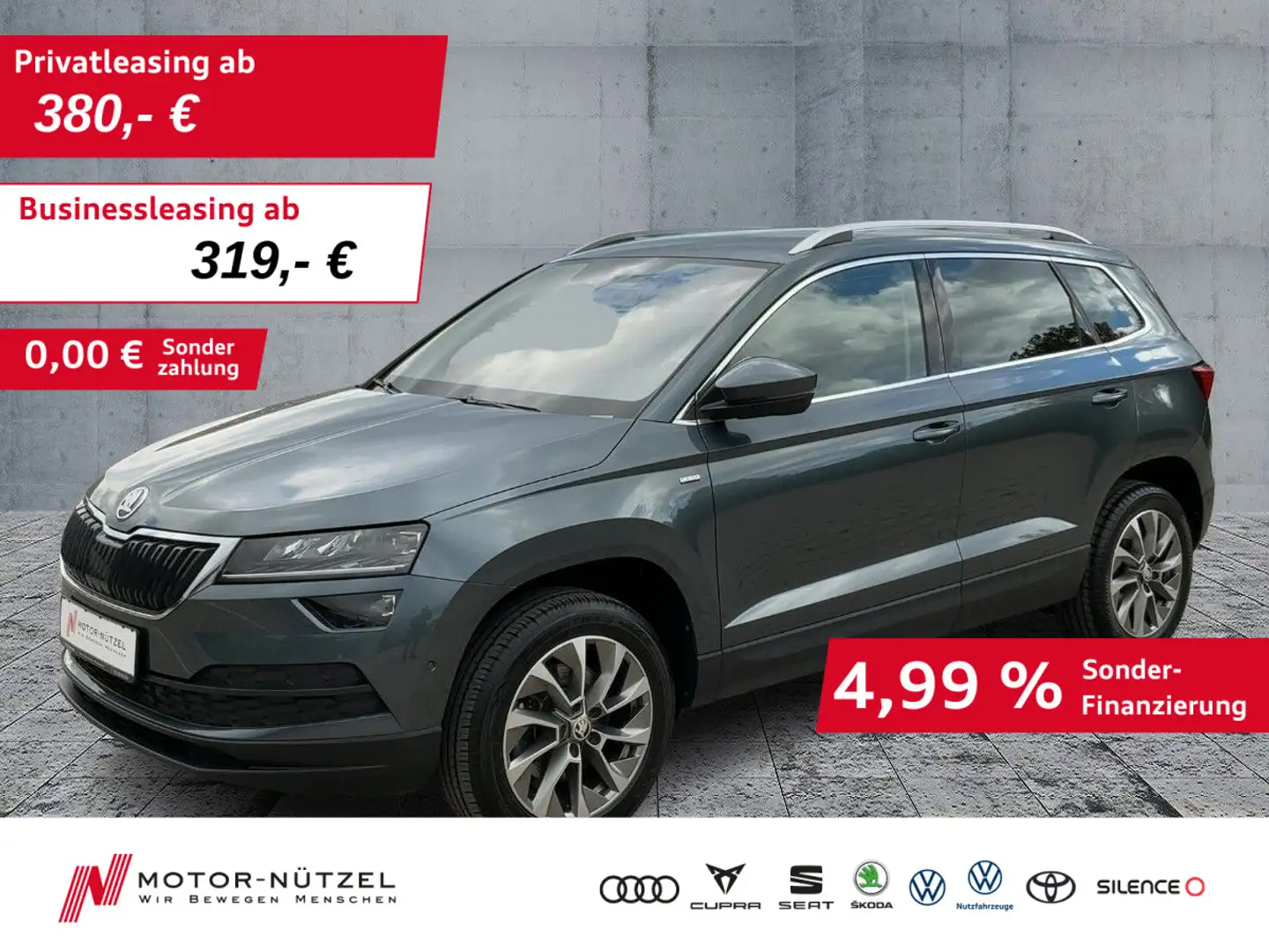 Skoda Karoq 2.0 TDI CLEVER LEC+NAV+ACC+APP+2xSHZ+2xPDC Grau - 1