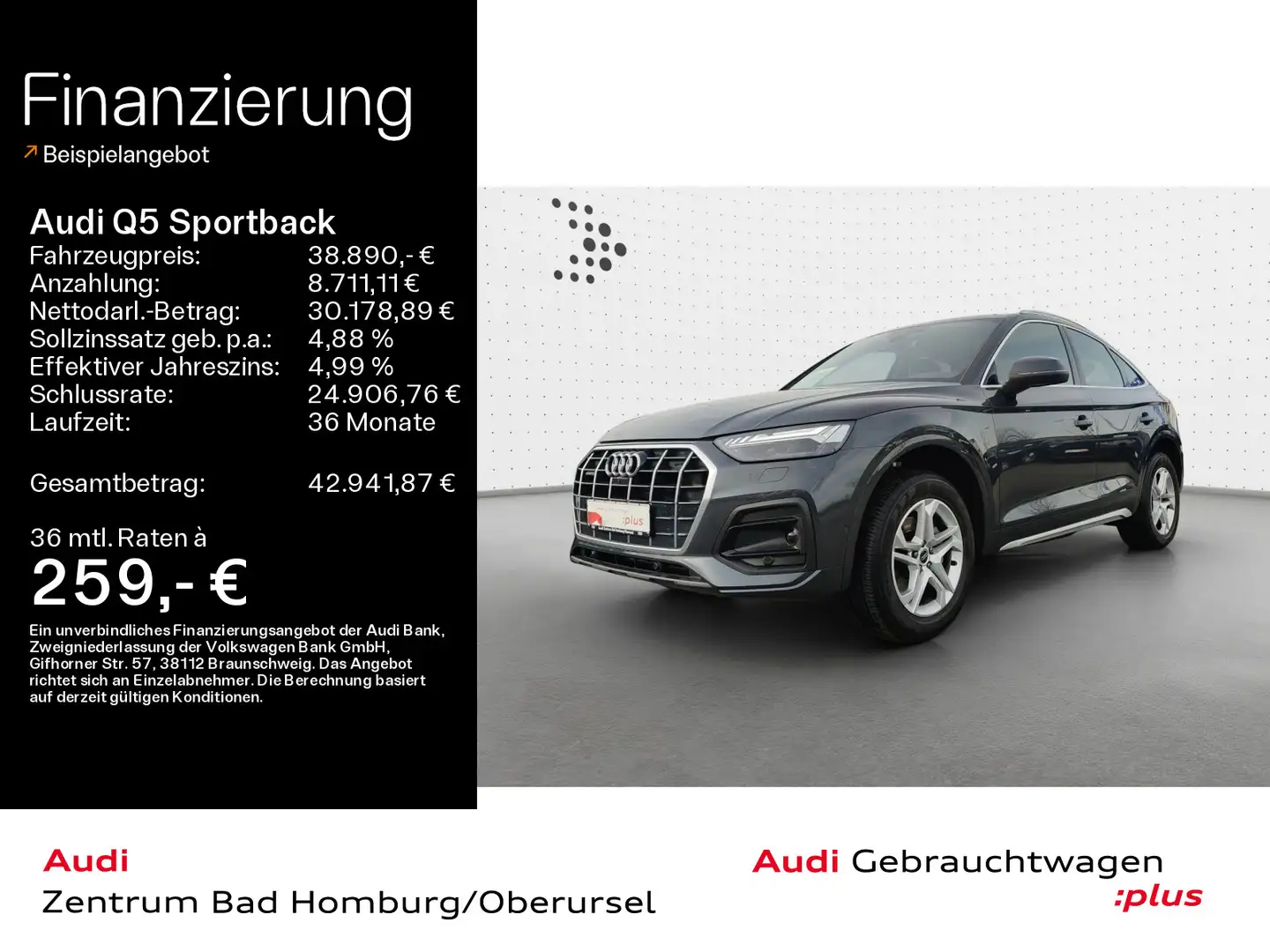 Audi Q5 40 TFSI quattro advanced S line*Nav Grau - 1