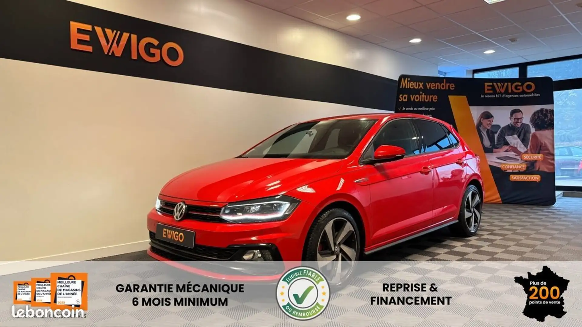Volkswagen Polo 2.0 tsi 200 ch gti dsg bva + virtual cockpit Rouge - 1