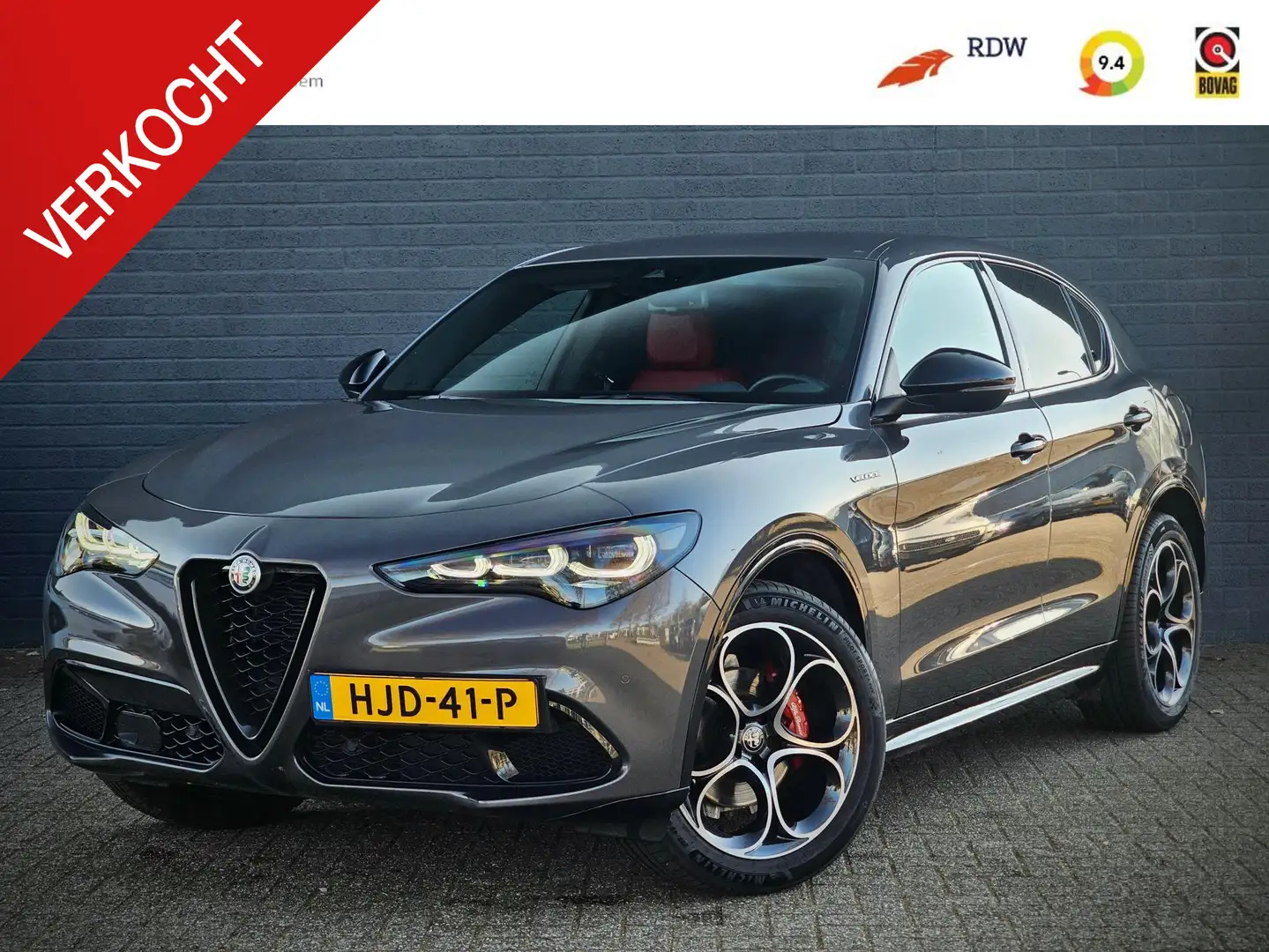 Alfa Romeo Stelvio 2.0 T GME AWD Veloce 280 PK/MY24/ ROOD LEDER / HAR Grijs - 1