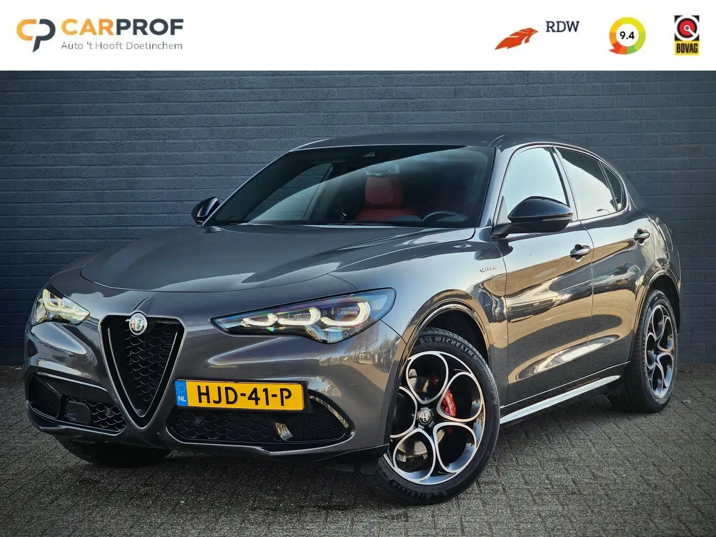 Alfa Romeo Stelvio 2.0 T GME AWD Veloce 280 PK/MY24/ ROOD LEDER / HAR Grau - 1