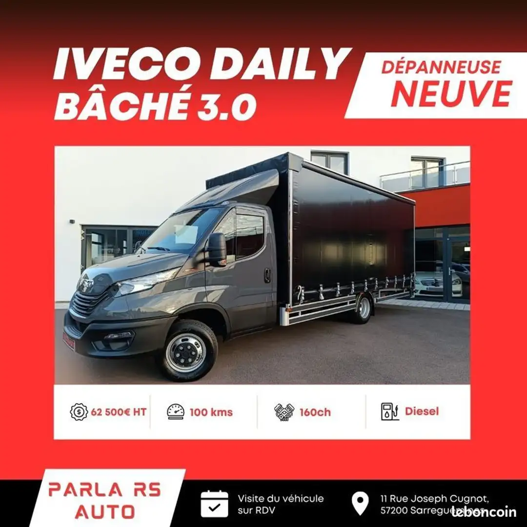 Iveco Daily 3L 160ch bâchée dépanneuse confidentielle porte vo Grau - 1