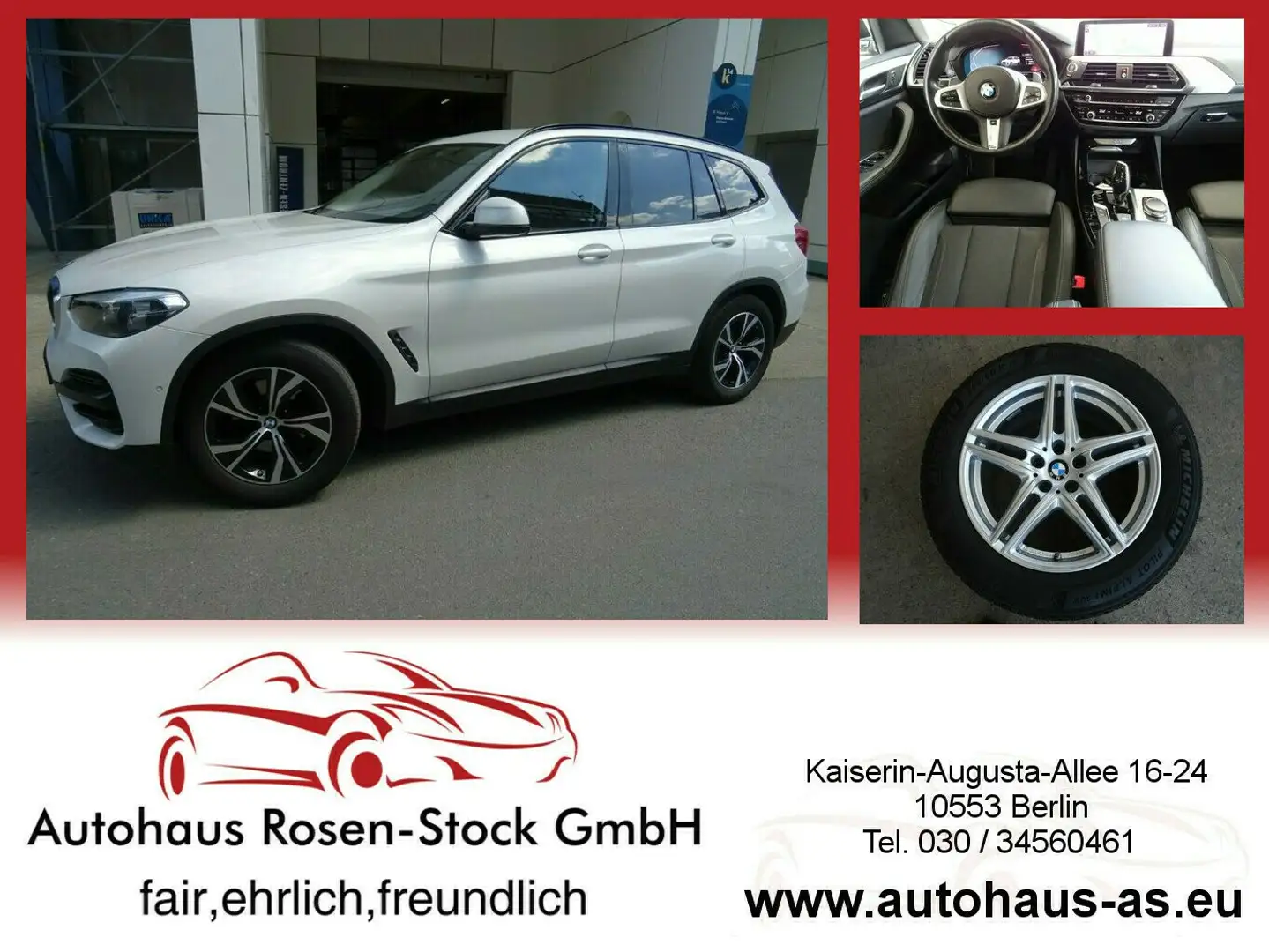 BMW X3 20 Diesel xDrive Autom,Standh,Kamera,AHK,CarPlay Weiß - 1