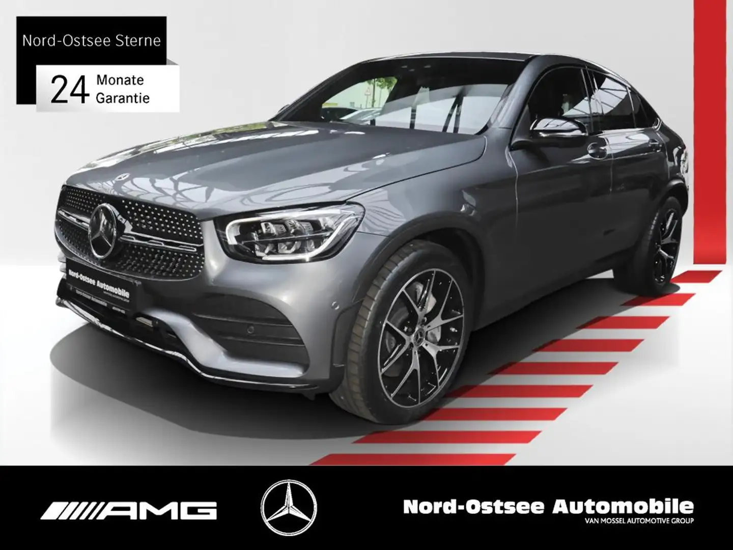 Mercedes-Benz GLC 300 d Coupé 4M AMG 360° NIGHT DISTR. KEYLESS Gris - 1