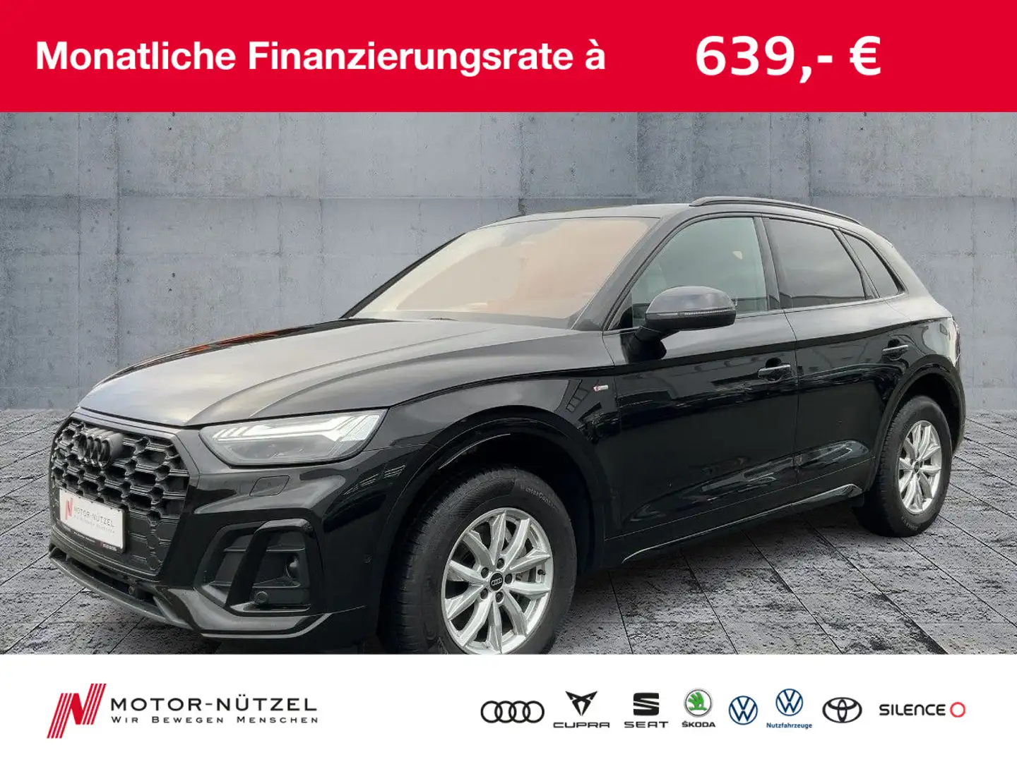Audi Q5 40 TDI QU S-LINE MATRIX+NAVI+B&O+ACC+AHK+HuD Schwarz - 1