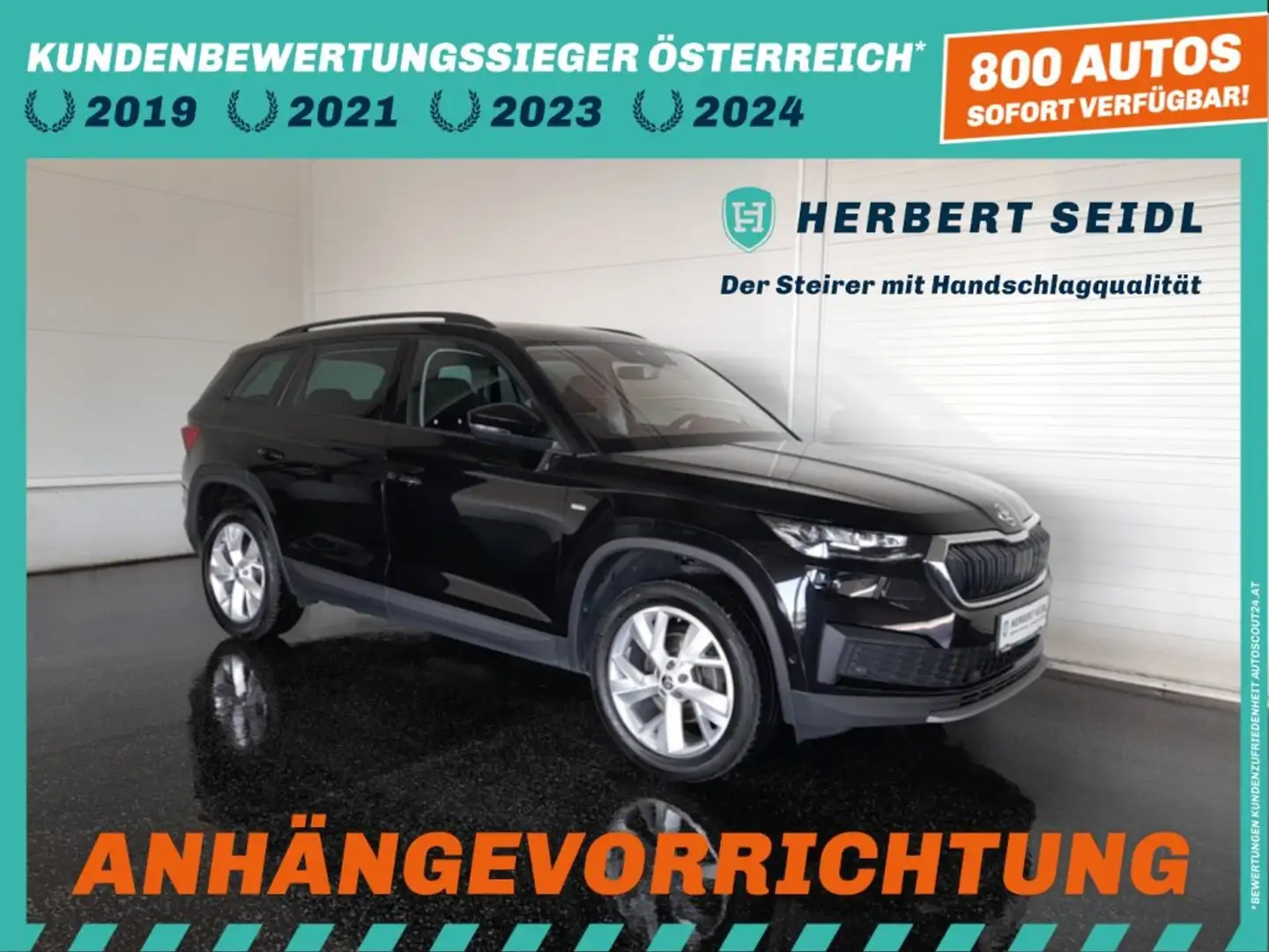Skoda Kodiaq TOUR 4X4 2,0 TDI DSG *MATRIX-LED / 19 ZOLL / VIRTUELL / NAVI / AHV & KAMERA / ACC / E-KLAPPE / KEYLESS / 3-ZONEN KLIMA* Schwarz - 1