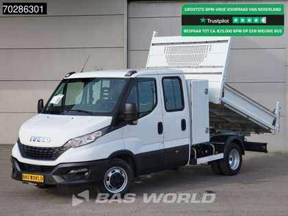 Iveco Daily 35C14 Open Laadbak met Kist Dubbel Cabine Dubbellu