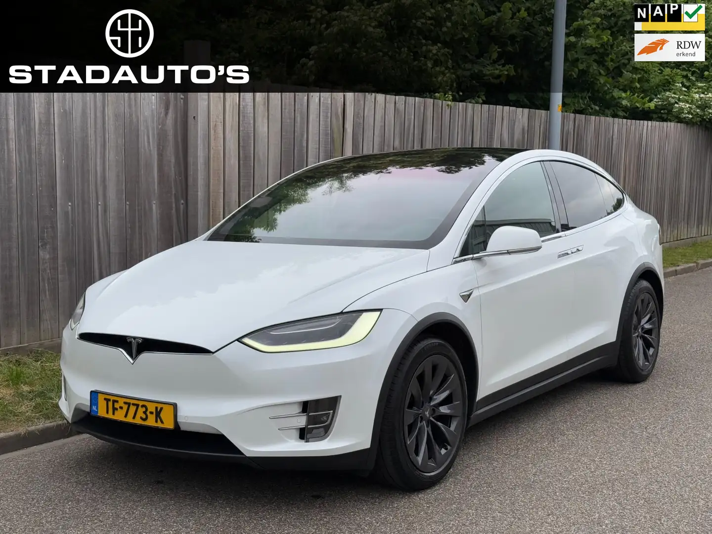 Tesla Model X 100D 6p. AWD Pano|Trekhaak|Enh.Autopilot|SOH! Blanco - 1