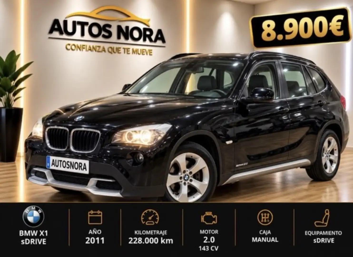 BMW X1 Todoterreno Manual de 5 Puertas Negro - 1