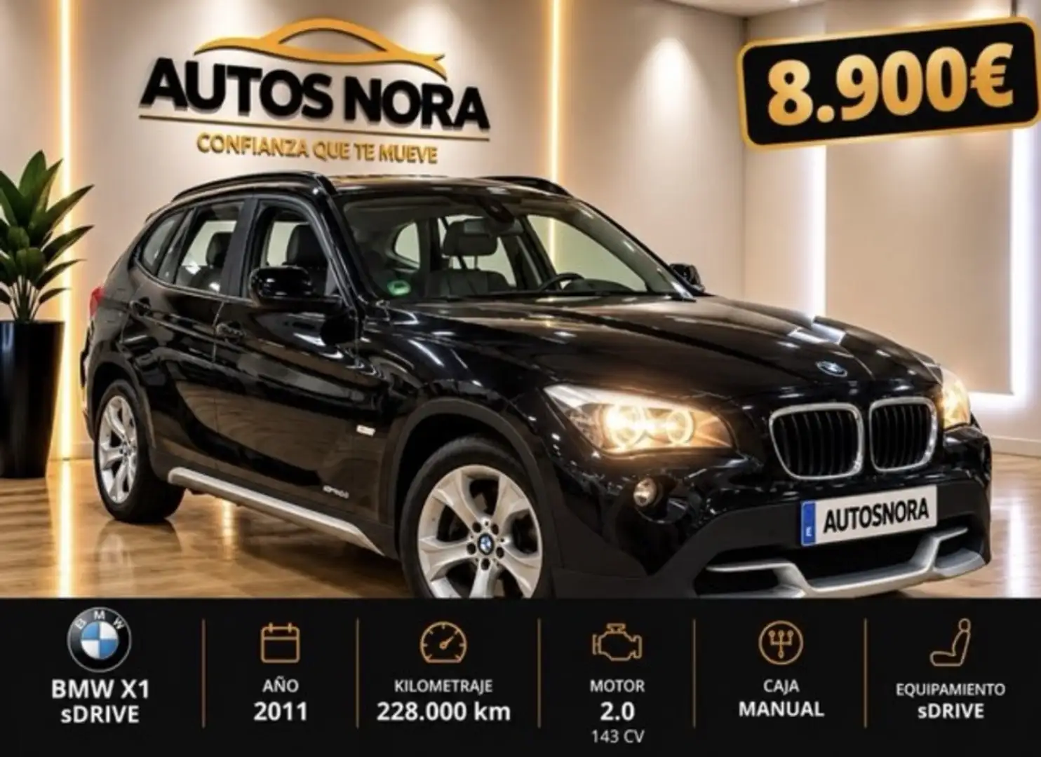 BMW X1 Todoterreno Manual de 5 Puertas Negro - 2