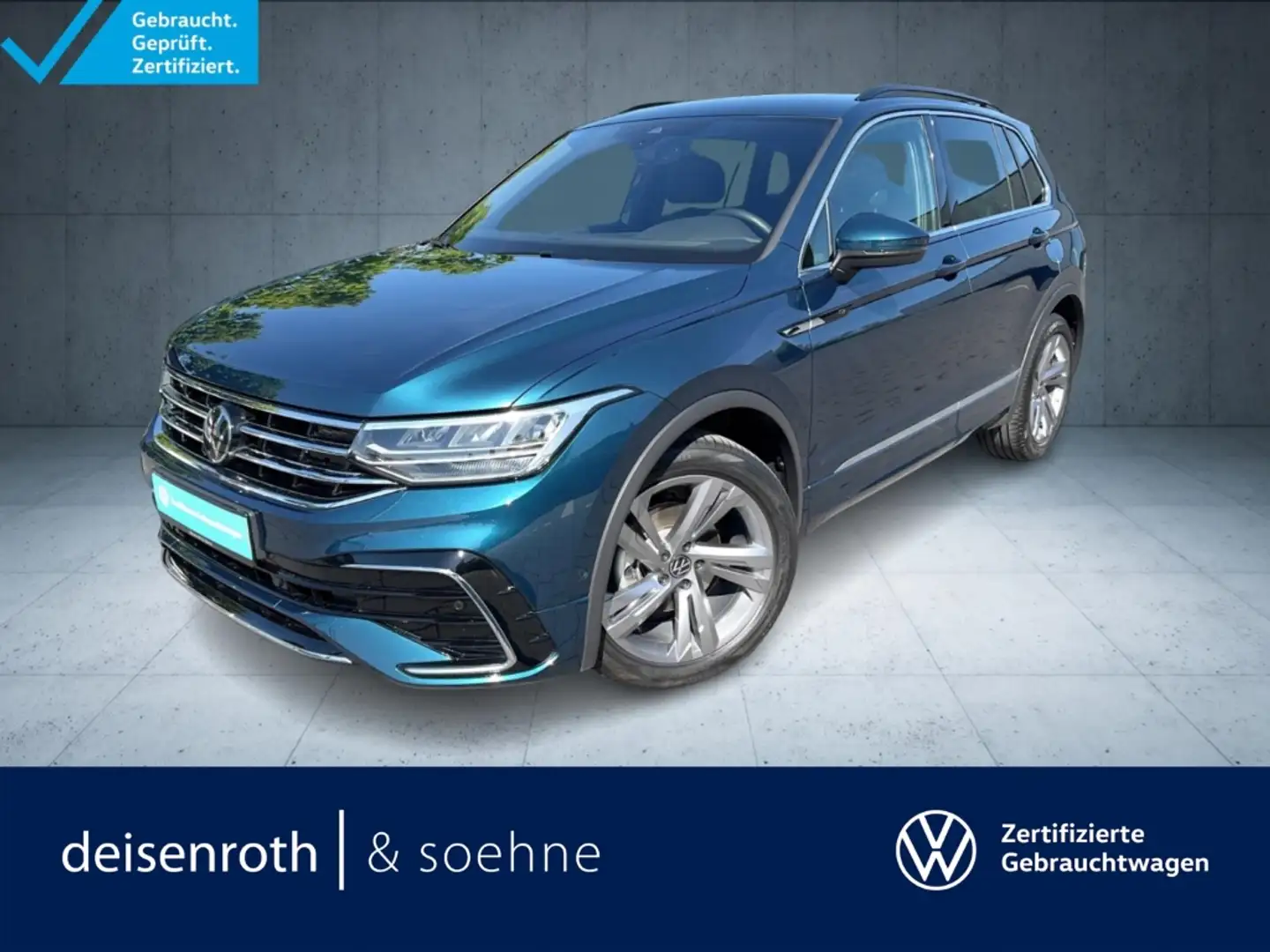 Volkswagen Tiguan R-Line 1.5 TSI DSG AHK/Leder/Nav/Kam/ACC/Keyless/A Blau - 1