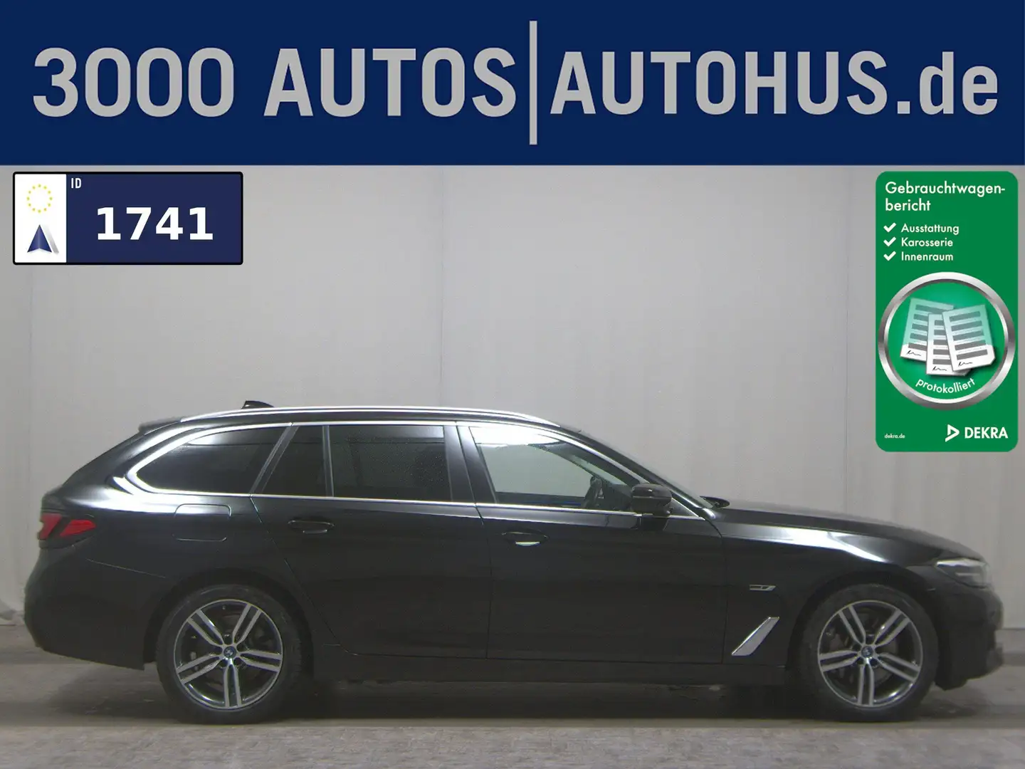 BMW 530 e Touring Leder Navi LED LC Prof. HuD ACC RFK Schwarz - 1