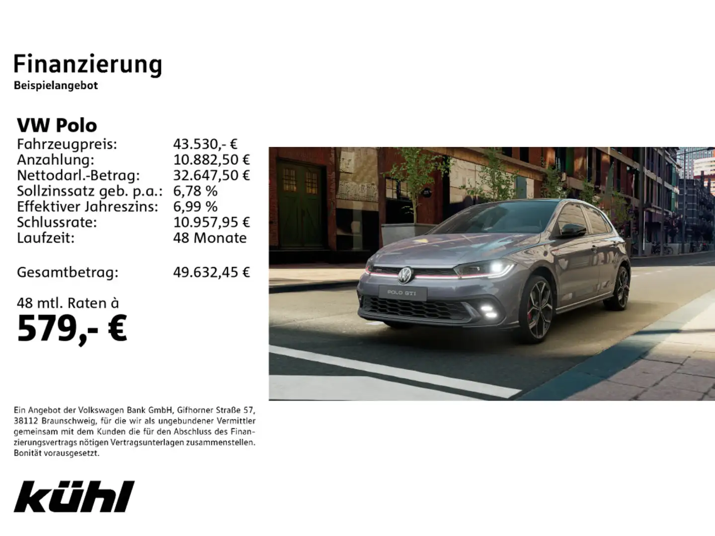 Volkswagen Polo VI 2.0 TSI OPF DSG GTI Grau - 2