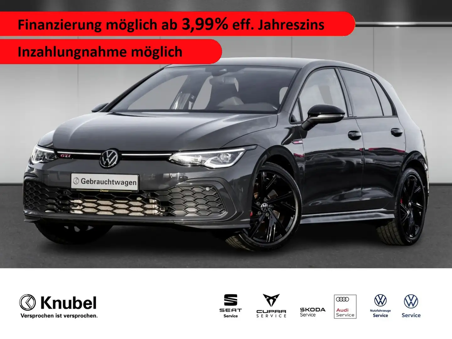 Volkswagen Golf VIII GTI DSG Black Style LED+ Navi TravelAss. 18" Grau - 1