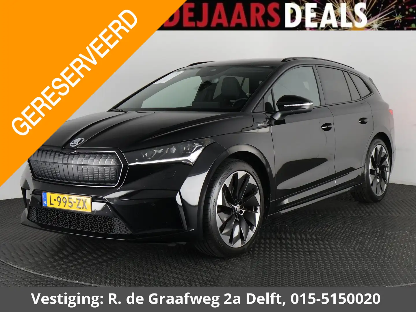 Skoda Enyaq iV 60 Sportline | Accu SOH 92% | Navigatie | Half Schwarz - 1