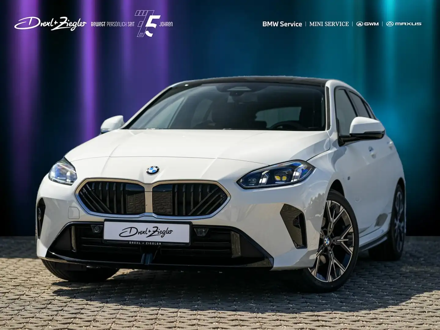 BMW 120 M-Sport AdLED AHK PANO KoZg eKlappe SpPaket Weiß - 1