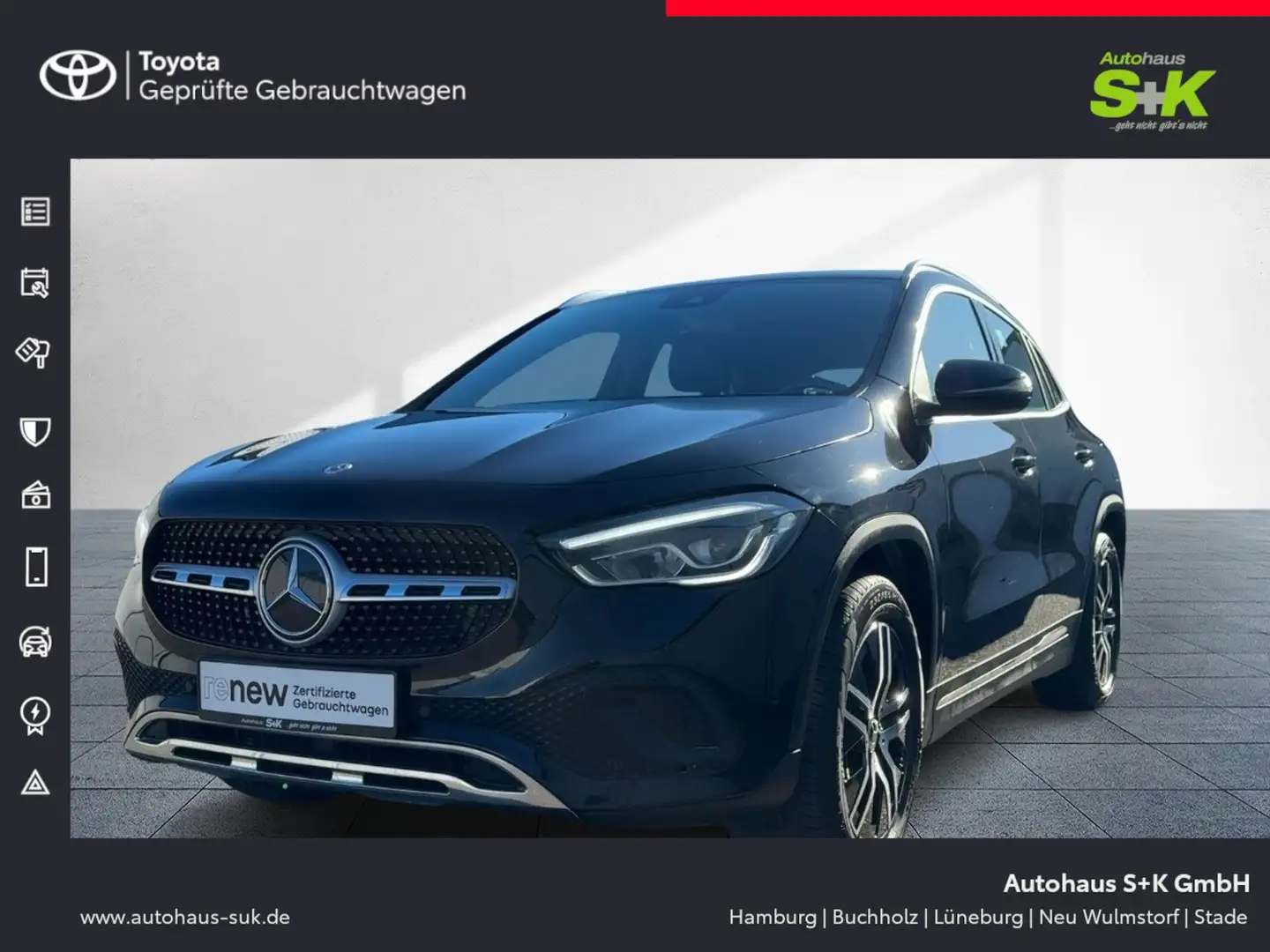 Mercedes-Benz GLA 200 Progressive*START-PAKET+KAMERA+SHZ+NAVI+LED** Noir - 1